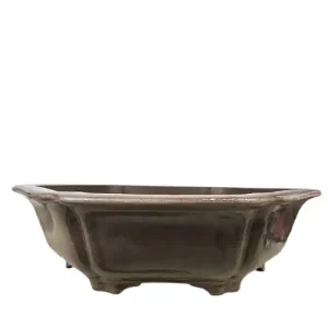 Purple-Brown Hexagon Fine Glazed Bonsai Pot 51cm