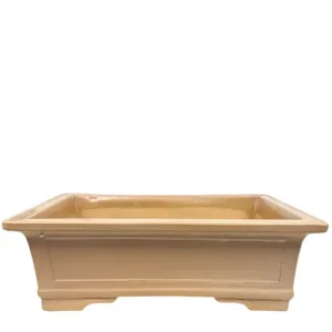 Tongrae Beige Rectangle Ceramic Bonsai Pot 37cm