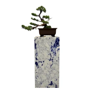 White And Blue Marble Bonsai Stand 74cm