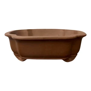 Unglazed Rectangle Flower Ceramic Bonsai Pot 26cm