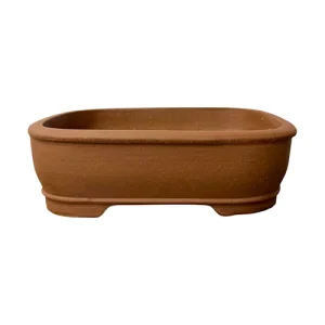 Unglazed Oval Ceramic Bonsai Pot 27cm
