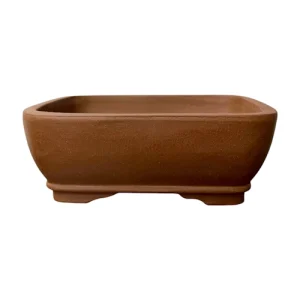Unglazed Brown Rectangle Ceramic Bonsai Pot 26cm