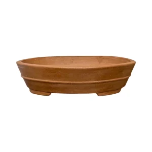 Unglazed Oval Ceramic Bonsai Pot 31cm