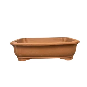 Unglazed Rectangle Flower Ceramic Bonsai Pot 32cm