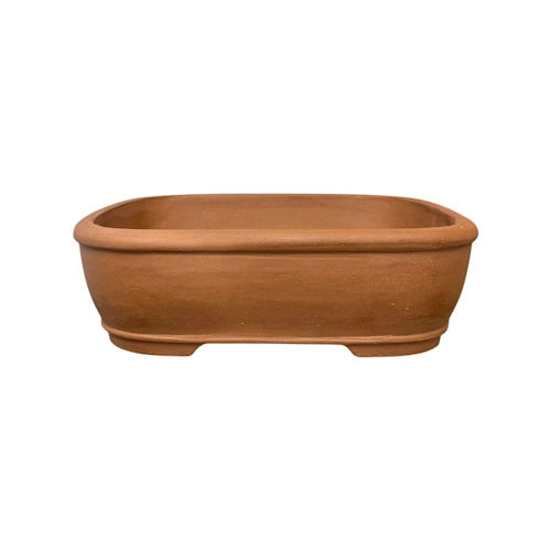 Unglazed Brown Rectangle Ceramic Bonsai Pot 32cm