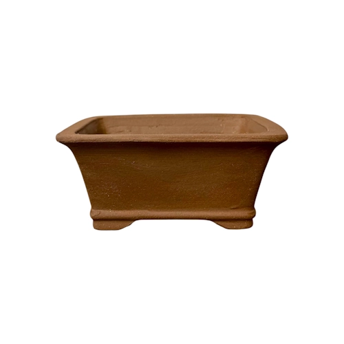 Unglazed Rectangle Ceramic Bonsai Pot 16cm