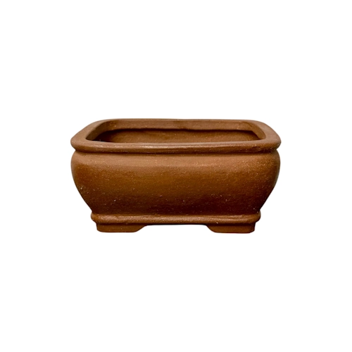 Unglazed Brown Ceramic Bonsai Pot 16cm