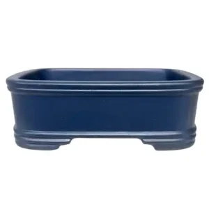 Matt Blue Rectangle Fine Glazed Bonsai Pot 16cm