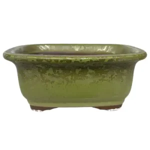 Japan Green Rectangle Pot 17cm