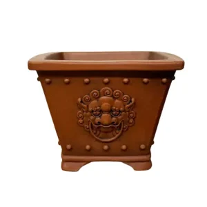 Patterned Square Pot 13cm