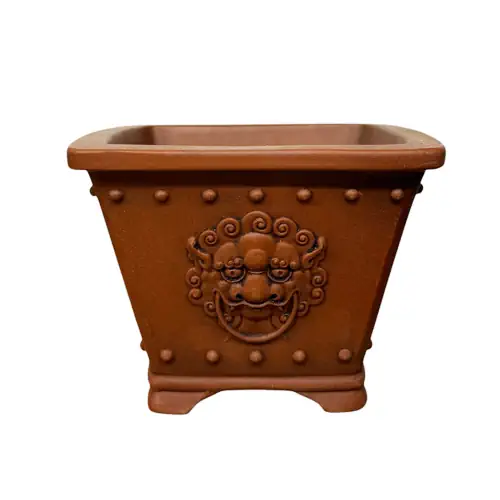 Patterned Square Pot 13cm