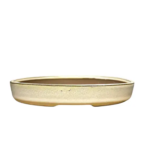Cream Round Shallow Pot 21cm