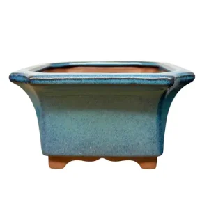 Sky Blue Squared Ceramic Pot 16cm